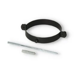 Ofen - Rohrschelle | 130 Mm Durchmesser | Schwarz-metallic | Mit Gewindestift