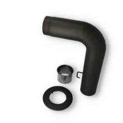 Rauchrohrset 3-teilig 90° Rundbogen Schwarz DN150 Mm