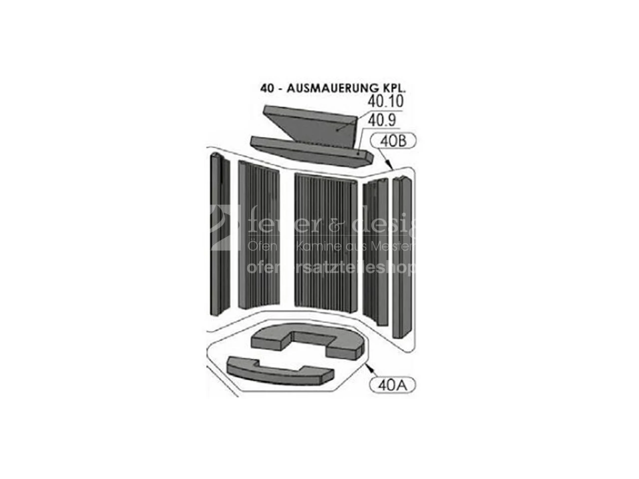 Oranier Polar 4 Serie 3 Feuerraumauskleidung 3 Oranier Polar 4 Serie 3 Feuerraumauskleidung