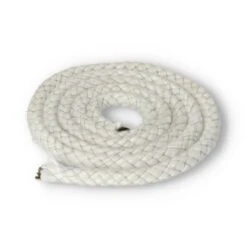 Brunner Ofendichtung | Dichtschnur Weiß | Messing Umklöppelt 10 Mm | Meterware