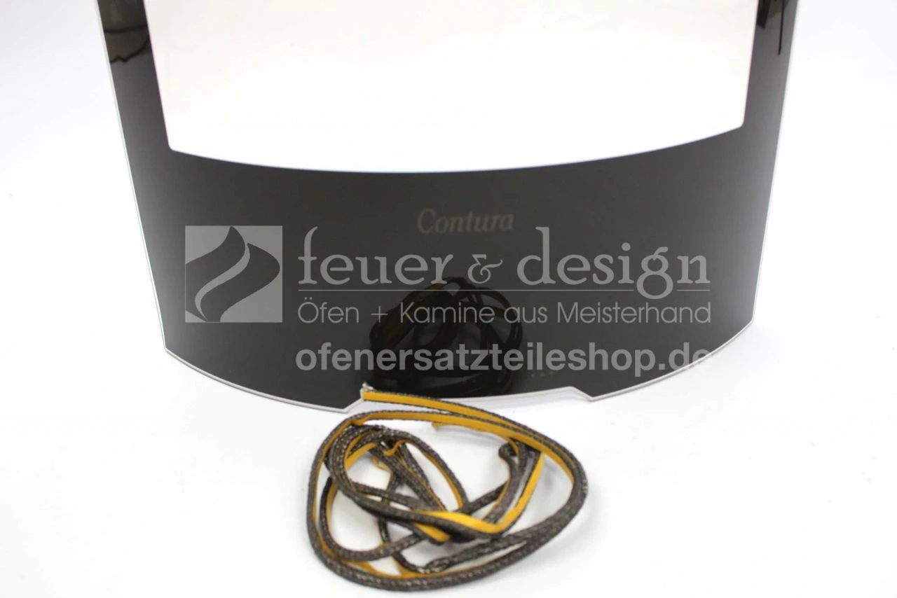 Contura 586G Style Kaminscheibe | Türglassatz Inkl. Dichtung Und Haltematerial 4 Contura 586G Style Kaminscheibe | Türglassatz Inkl. Dichtung Und Haltematerial – Bild 2