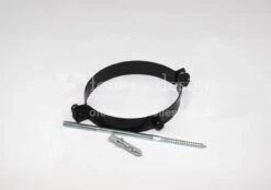 Ofen - Rohrschelle | 150 Mm | Schwarz-metallic | Mit Gewindestift 200 Mm