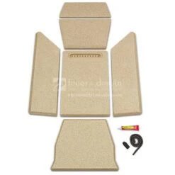 Attika Pilar Classic 1-4 | Feuerraumauskleidung Komplett | Alte Ausführung | 6 Teilig