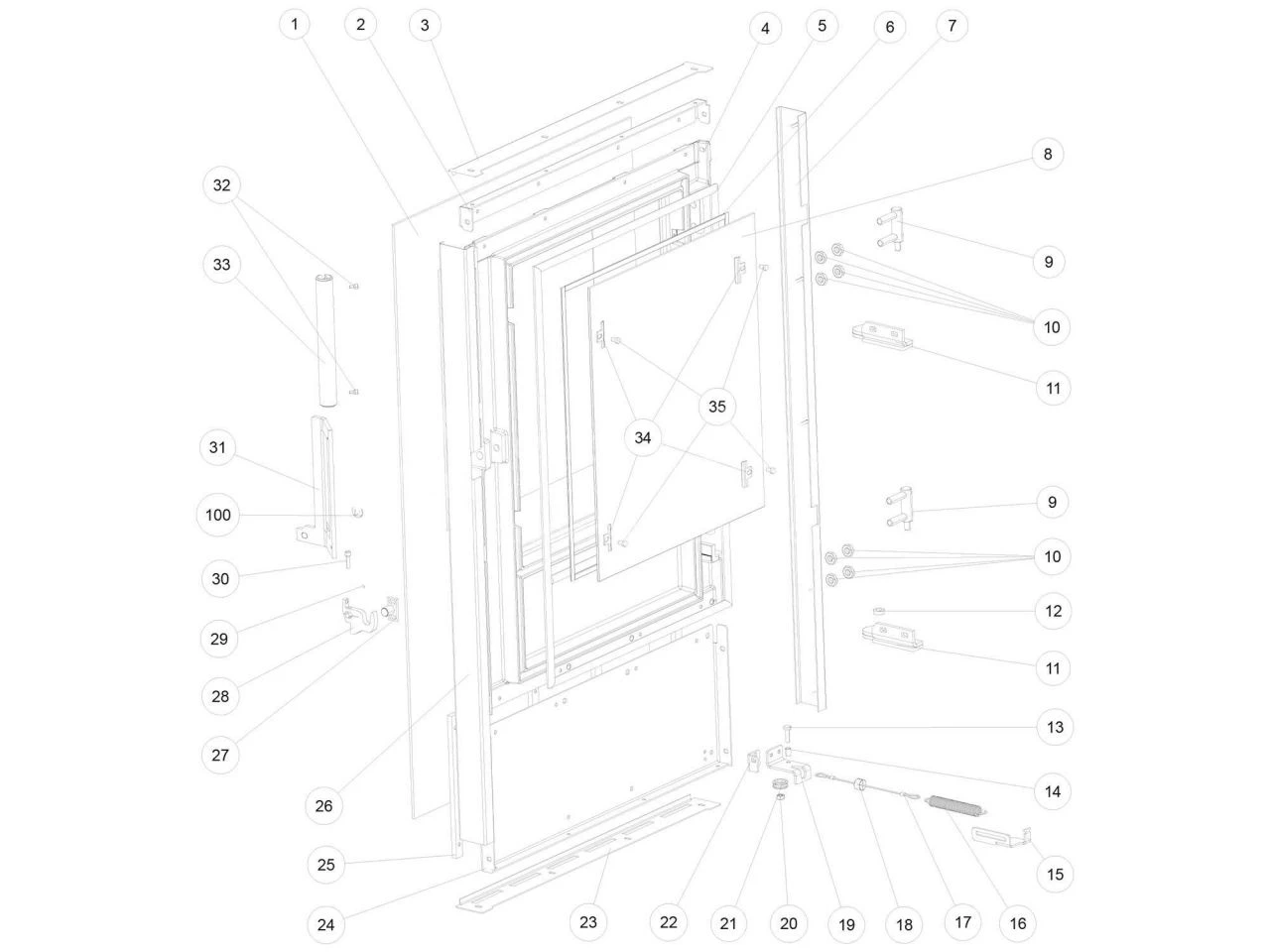 Rika Impera XL Glashalteleiste Links | L02519 3 Rika Impera XL Glashalteleiste Links | L02519