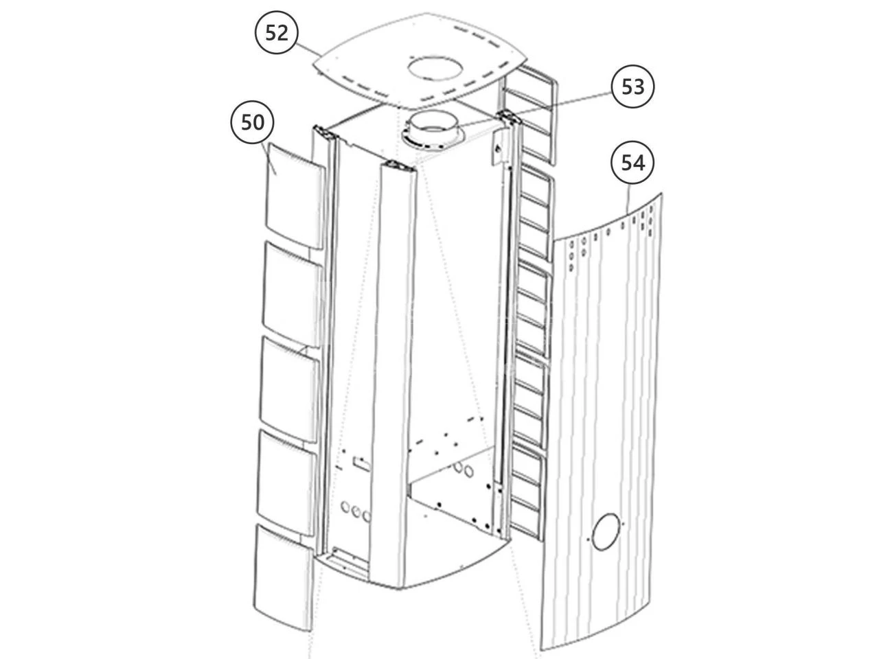 Rika X-Back Backfachtür Komplett Metallic | B15510 3 Rika X-Back Backfachtür Komplett Metallic | B15510
