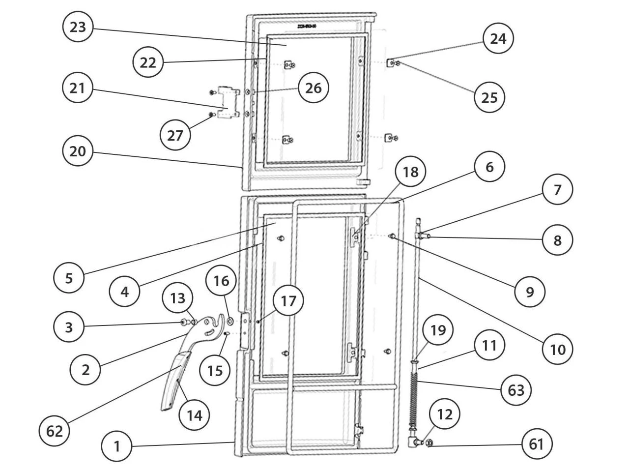 Rika X-Back Backfachtür Komplett Metallic | B15510 5 Rika X-Back Backfachtür Komplett Metallic | B15510 – Bild 3