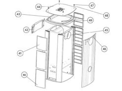 Rika X-Cook Rückwand Schwarz | Z32787